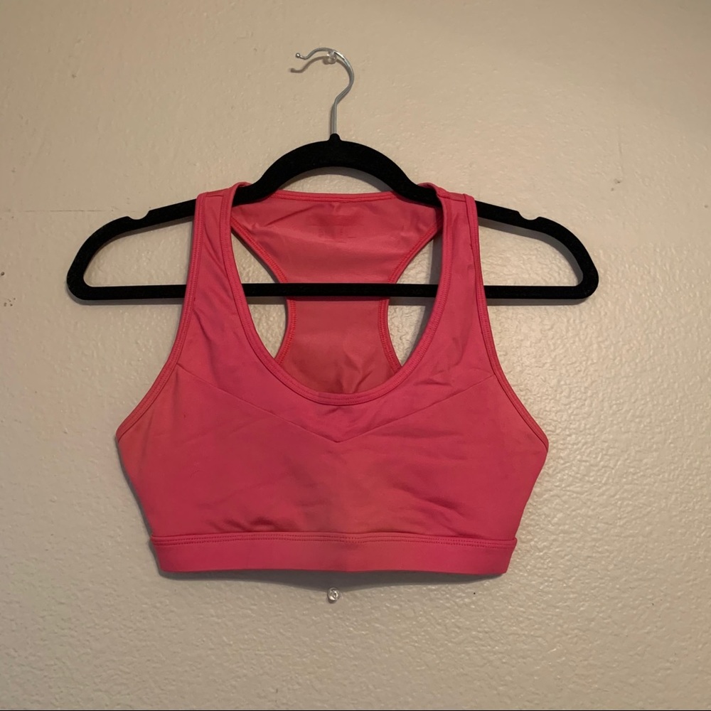 Pink Criss Cross Sports Bra